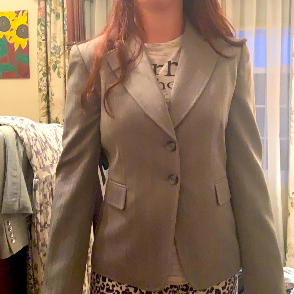 Tahari gray suit jacket